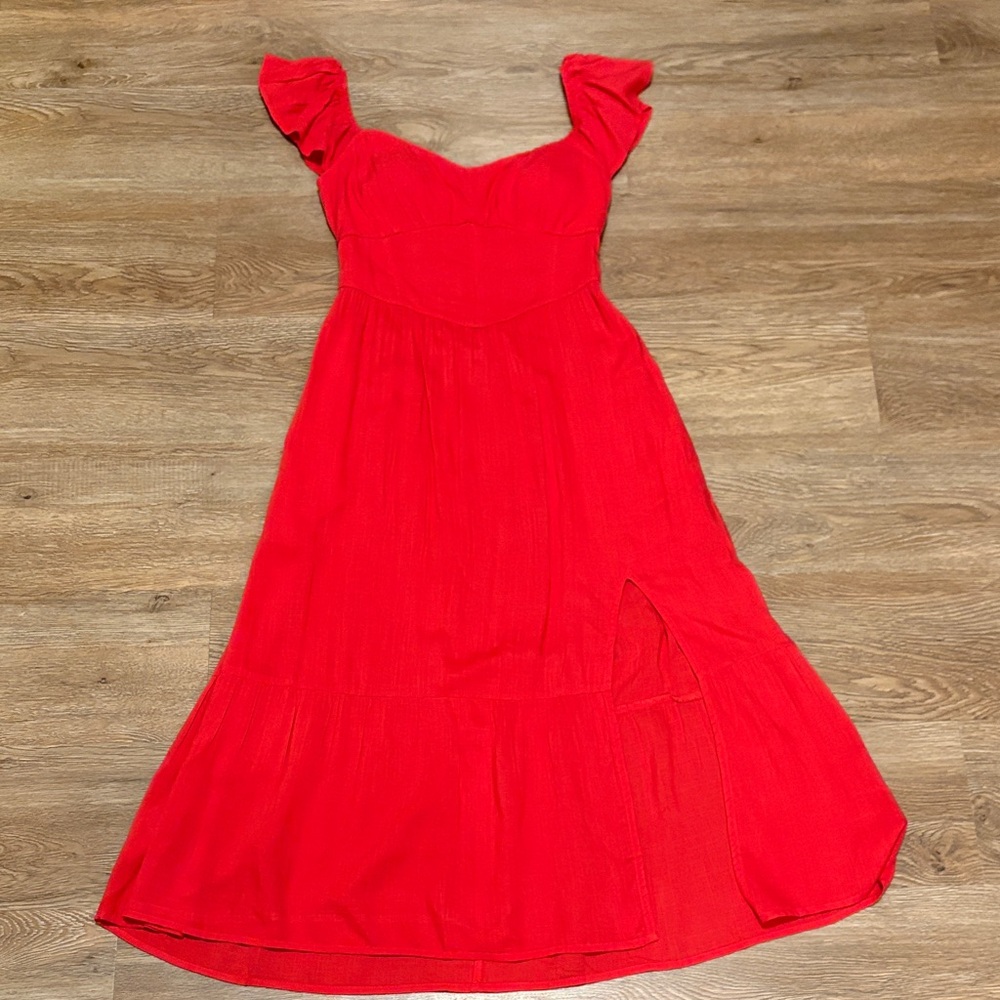Hollister Red Dress with Slit